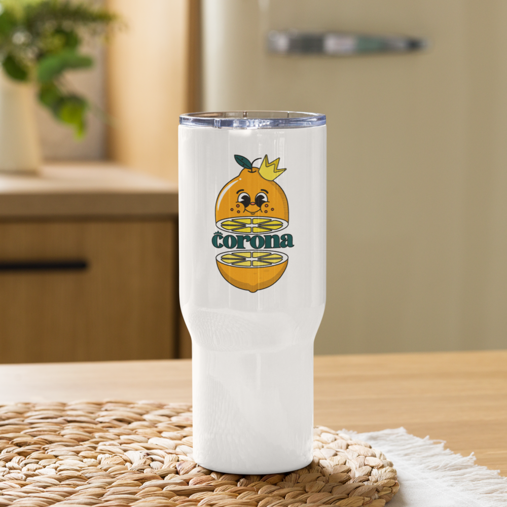 Lemon Tumbler mug with a handle